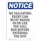 Signmission OSHA Notice Sign, 14" Height, Rigid Plastic, No Tailgating Every Car Must Badge Sign, Portrait OS-NS-P-1014-V-14884 - alternate 1